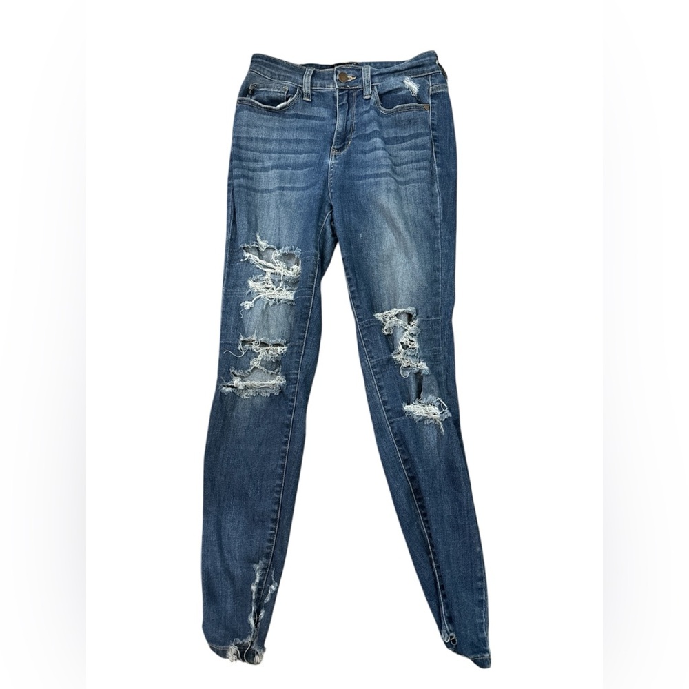 Judy Blue‎ Hi Rise Skinny Distressed Jeans  Women’s Size 7 Stretch